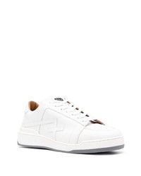 weiße Leder niedrige Sneakers von DUKE & DEXTE