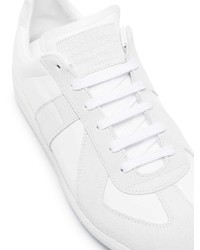 weiße Leder niedrige Sneakers von Maison Margiela