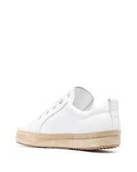 weiße Leder niedrige Sneakers von Maison Margiela
