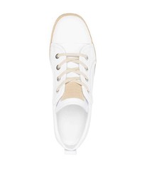 weiße Leder niedrige Sneakers von Maison Margiela