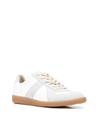 weiße Leder niedrige Sneakers von Maison Margiela