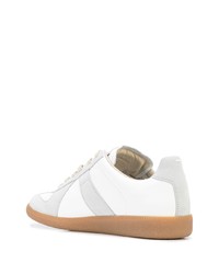 weiße Leder niedrige Sneakers von Maison Margiela