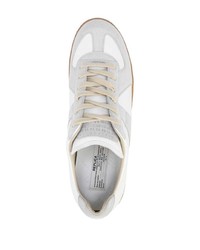 weiße Leder niedrige Sneakers von Maison Margiela