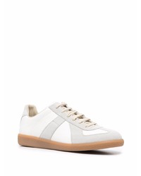 weiße Leder niedrige Sneakers von Maison Margiela