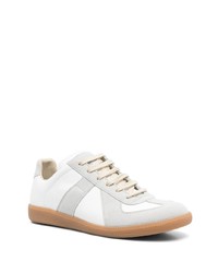 weiße Leder niedrige Sneakers von Maison Margiela