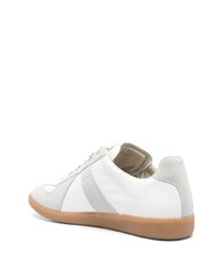 weiße Leder niedrige Sneakers von Maison Margiela