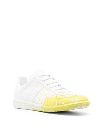 weiße Leder niedrige Sneakers von Maison Margiela