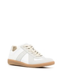 weiße Leder niedrige Sneakers von Maison Margiela