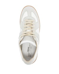 weiße Leder niedrige Sneakers von Maison Margiela