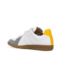 weiße Leder niedrige Sneakers von Maison Margiela