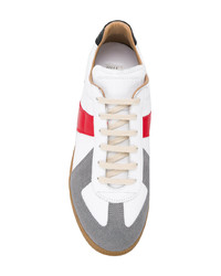 weiße Leder niedrige Sneakers von Maison Margiela