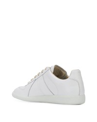 weiße Leder niedrige Sneakers von Maison Margiela