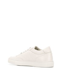 weiße Leder niedrige Sneakers von Common Projects