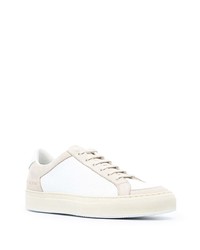 weiße Leder niedrige Sneakers von Common Projects