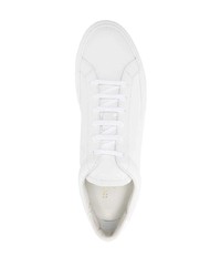 weiße Leder niedrige Sneakers von Common Projects