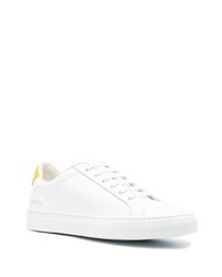 weiße Leder niedrige Sneakers von Common Projects