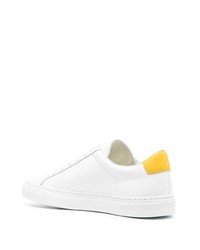 weiße Leder niedrige Sneakers von Common Projects