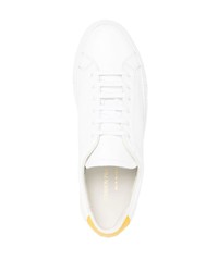 weiße Leder niedrige Sneakers von Common Projects