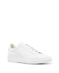 weiße Leder niedrige Sneakers von Common Projects