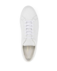 weiße Leder niedrige Sneakers von Common Projects