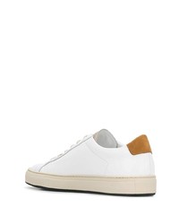 weiße Leder niedrige Sneakers von Common Projects