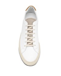 weiße Leder niedrige Sneakers von Common Projects