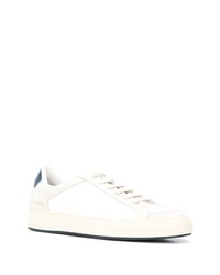 weiße Leder niedrige Sneakers von Common Projects