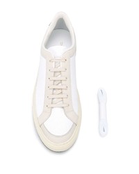 weiße Leder niedrige Sneakers von Common Projects