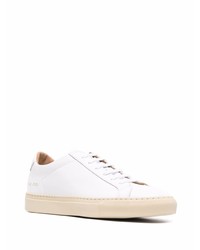 weiße Leder niedrige Sneakers von Common Projects