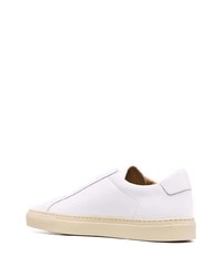 weiße Leder niedrige Sneakers von Common Projects