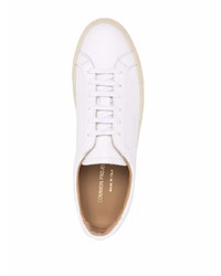 weiße Leder niedrige Sneakers von Common Projects