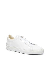 weiße Leder niedrige Sneakers von Common Projects