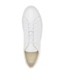 weiße Leder niedrige Sneakers von Common Projects