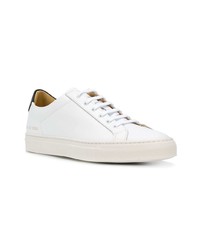 weiße Leder niedrige Sneakers von Common Projects