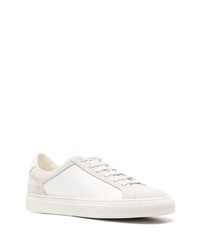 weiße Leder niedrige Sneakers von Common Projects