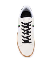 weiße Leder niedrige Sneakers von PS Paul Smith