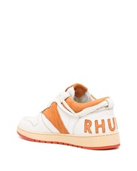 weiße Leder niedrige Sneakers von Rhude