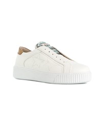 weiße Leder niedrige Sneakers von Tosca Blu