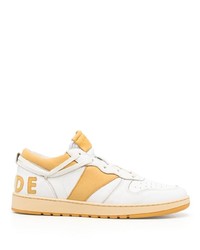 weiße Leder niedrige Sneakers von Rhude