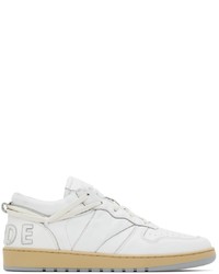 weiße Leder niedrige Sneakers von Rhude