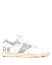 weiße Leder niedrige Sneakers von Rhude