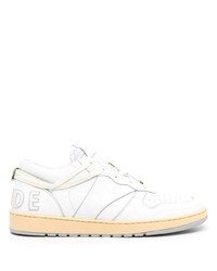 weiße Leder niedrige Sneakers von Rhude