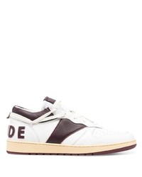 weiße Leder niedrige Sneakers von Rhude