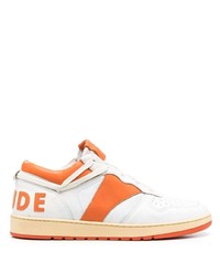 weiße Leder niedrige Sneakers von Rhude