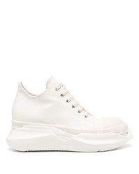 weiße Leder niedrige Sneakers von Rick Owens DRKSHDW