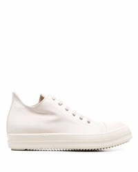 weiße Leder niedrige Sneakers von Rick Owens DRKSHDW