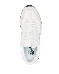 weiße Leder niedrige Sneakers von A Bathing Ape