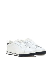 weiße Leder niedrige Sneakers von Dolce & Gabbana