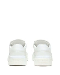 weiße Leder niedrige Sneakers von Dolce & Gabbana