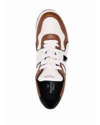 weiße Leder niedrige Sneakers von Valentino Garavani